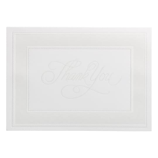 JAM Paper Pearl Border Thank You Cards & Envelopes, 25ct.